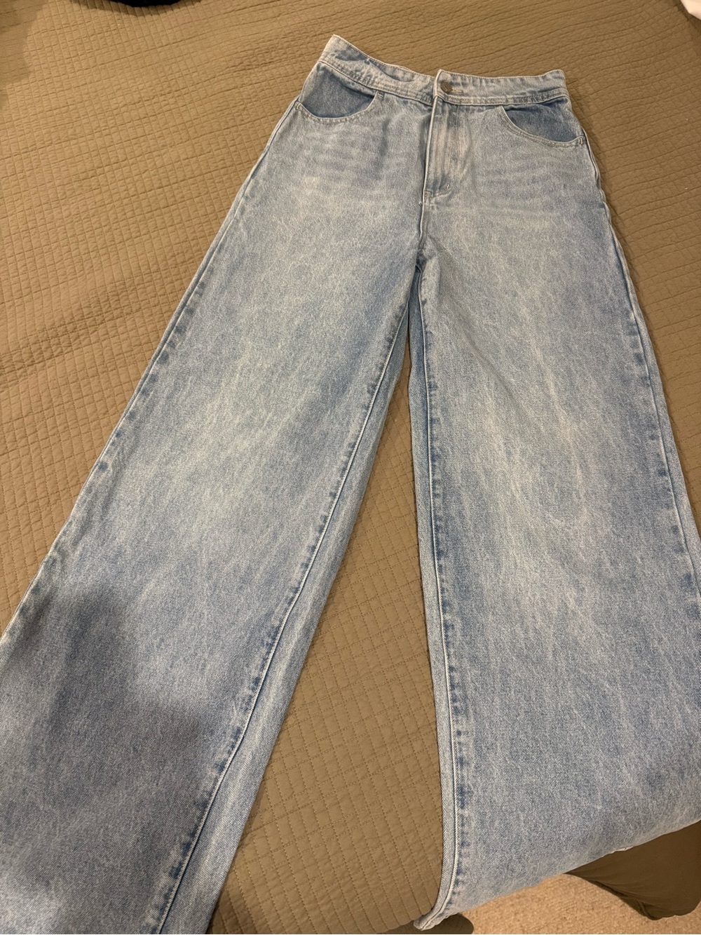 Together Light Blue Wide-Leg Jeans